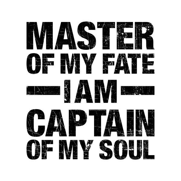 Master Of My Fate, Captain Of My Soul Black Mens - Image 3