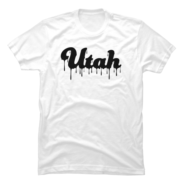 Utah Drip Men's T-shirt (Black) - Image 2