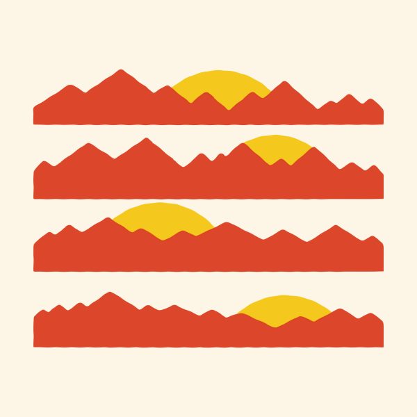 Sunset Peaks Mens T-shirt - Image 3