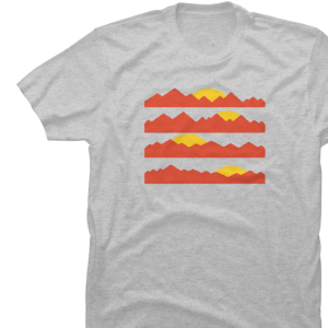 Sunset Peaks Mens T-shirt