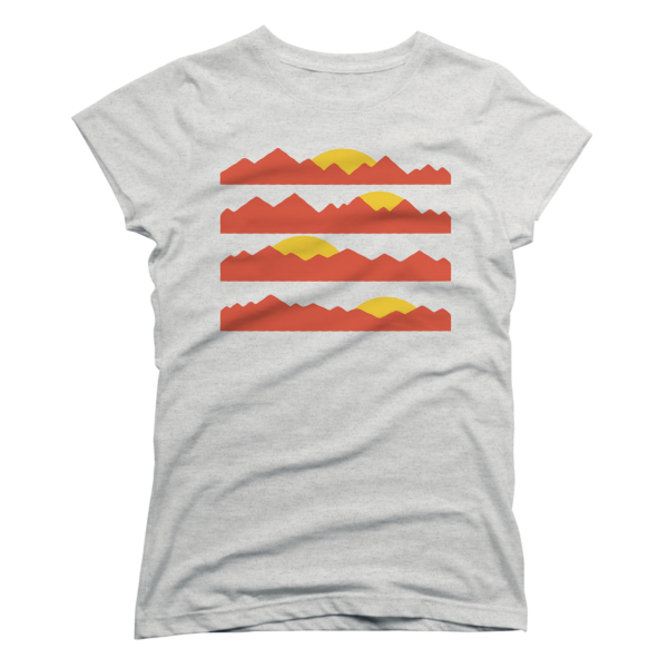 Sunset Peaks Womens T-shirt - Image 3