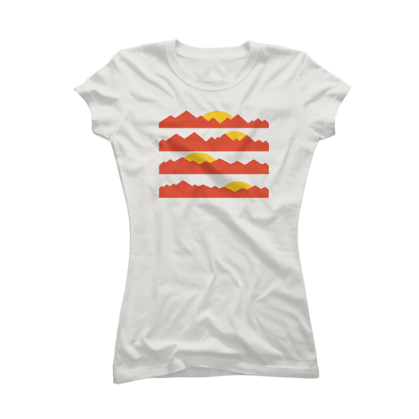 Sunset Peaks Womens T-shirt - Image 4